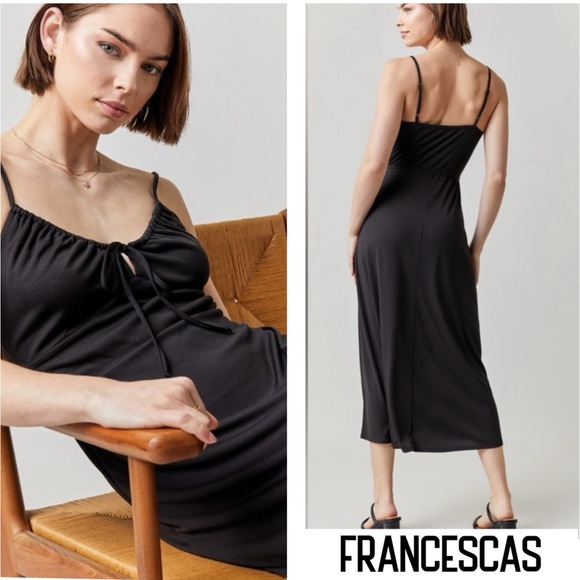 Francesca's Collections Dresses & Skirts - NWT🌷Francesca’s Ivie Cupro Black Midi Dress